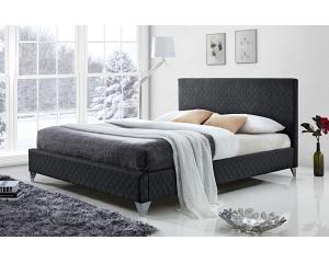 5ft King Size Brooklyn Linen Fabric Upholstered Dark Grey Bed Frame